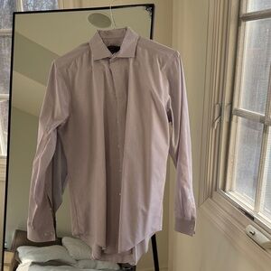 Calvin Klein Men's Purple Striped Dress Shirt